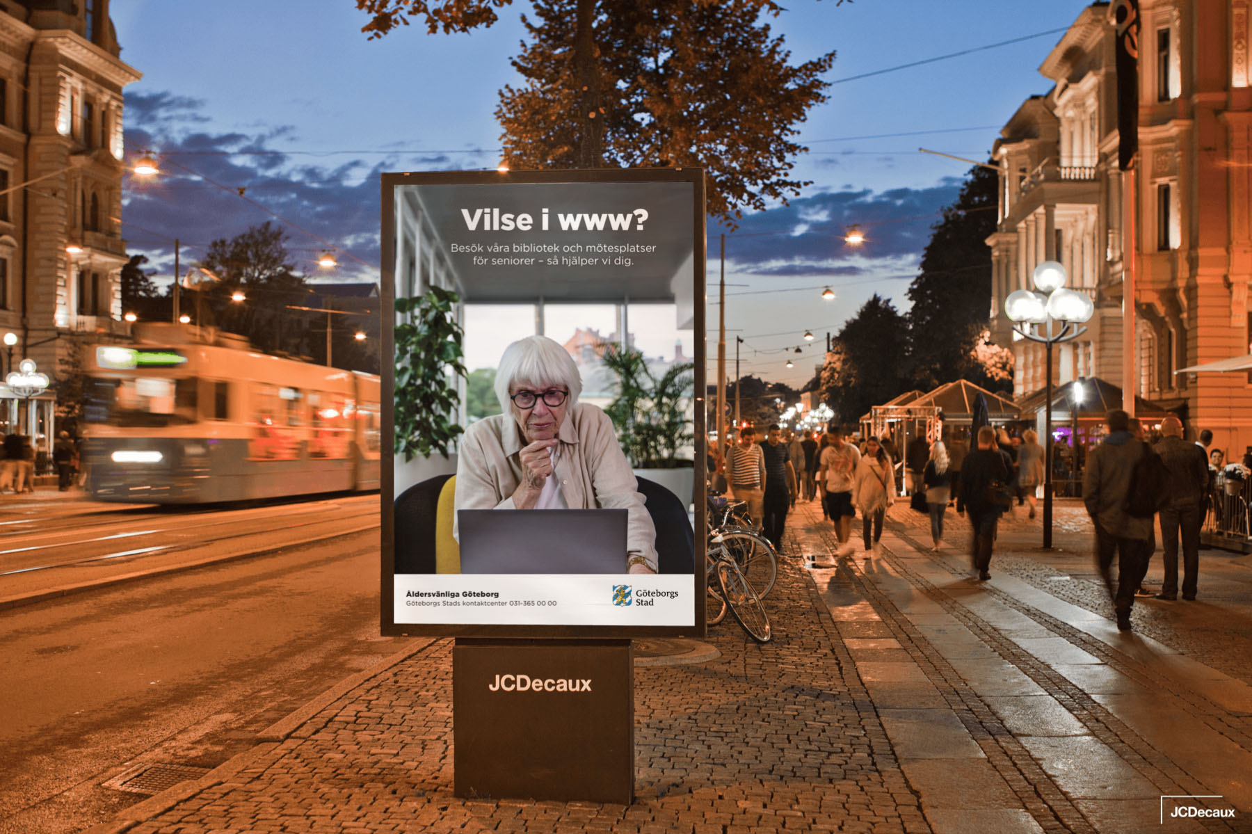 Stadsinfotavla i Göteborg.